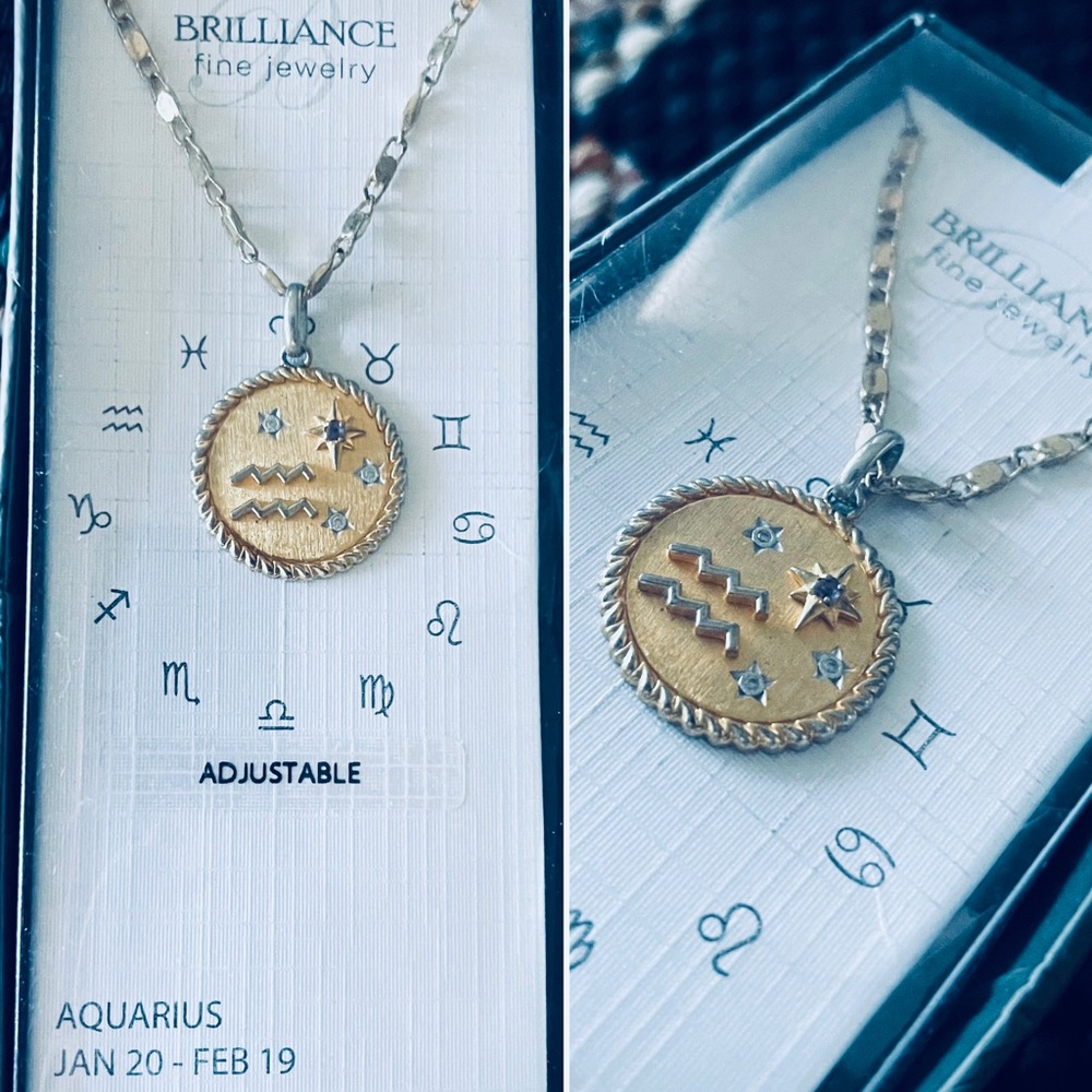 Brilliance Fine Jewelry Zodiac *Aquarius* Choker Necklace